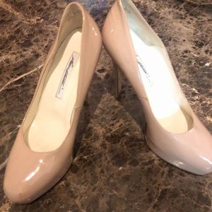 Brian Atwood  Nude Platform Stiletto Pumps